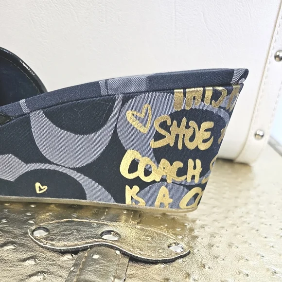 COACH CARISSA HEELS💙💛 - Picture 9 of 14